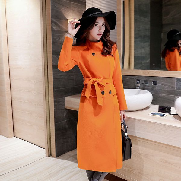 european new arrival autumn winter trench coat for women double breasted long blue female overcoat abrigos lx1908, Tan;black
european new arrival autumn winter trench coat for women double breasted long blue female overcoat abrigos lx1908, Tan;black