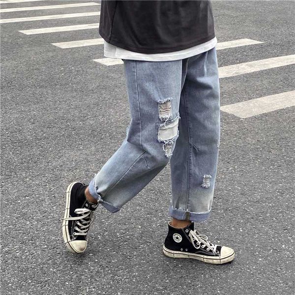 summer wide leg jeans for men korean loose ripped jeans men streetwear comfortable denim pants clothes 2020, Blue
summer wide leg jeans for men korean loose ripped jeans men streetwear comfortable denim pants clothes 2020, Blue