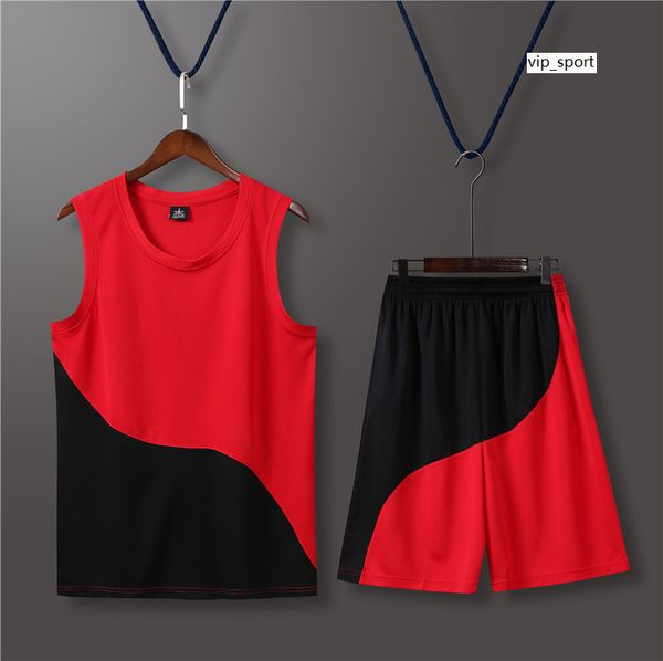 online good basketball sets sport jersey new style 53 cheap, Black;red