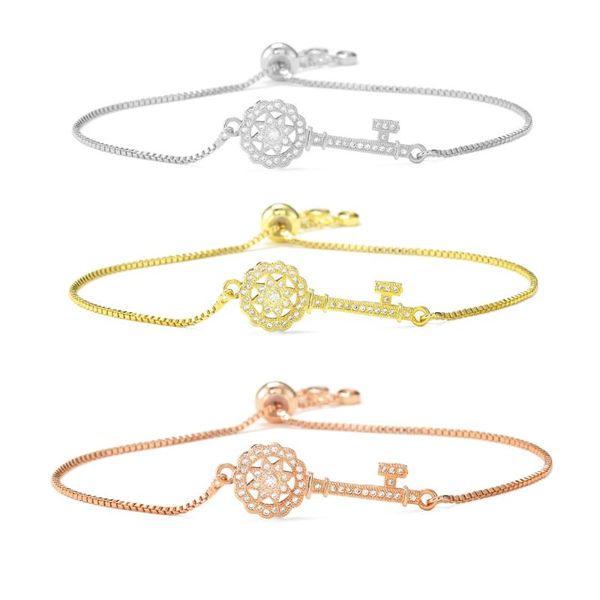 cz zircon crystal key charm bracelet copper chain rose gold color flower key charm bracelets for women jewelry, Black
cz zircon crystal key charm bracelet copper chain rose gold color flower key charm bracelets for women jewelry, Black
