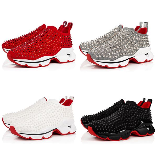 2019 Krystal Sock Donna Flat Spike Sneaker Luxury Designer Mens Red Bottom Casual Shoes Womens Spikes Socks Flats Red Sole
2019 Krystal Sock Donna Flat Spike Sneaker Luxury Designer Mens Red Bottom Casual Shoes Womens Spikes Socks Flats Red Sole