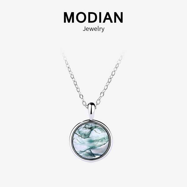 modian new green round pendant necklace for women sterling silver short necklace with pendants watercolor style jewelry
modian new green round pendant necklace for women sterling silver short necklace with pendants watercolor style jewelry