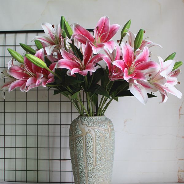 3d printing lily flower for home table wedding decoration plastic fake flowers flores artificiais 3heads/branch
3d printing lily flower for home table wedding decoration plastic fake flowers flores artificiais 3heads/branch