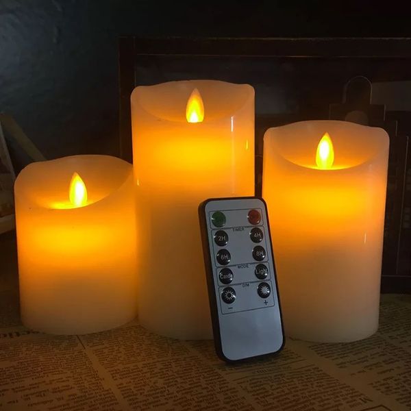 set of 3 flickering flameless pillar led candle remote controlled timer moving dancing wick melted edge wedding xmas party-amber
set of 3 flickering flameless pillar led candle remote controlled timer moving dancing wick melted edge wedding xmas party-amber
