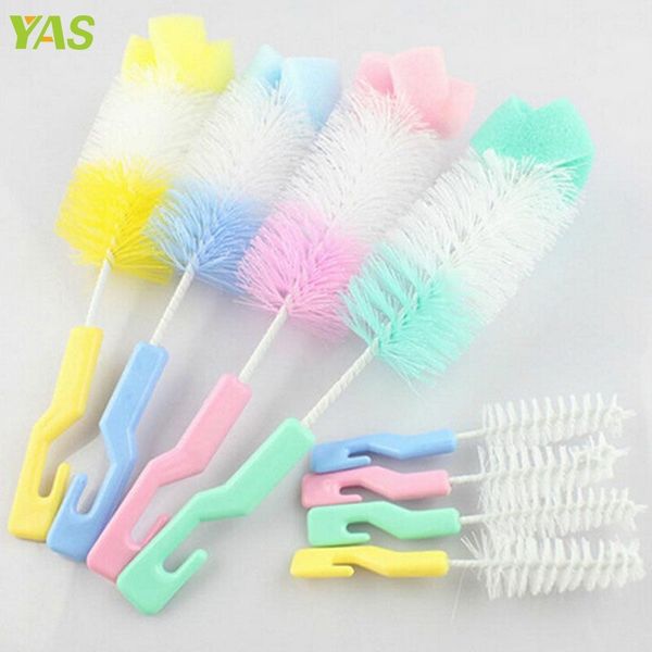 2Pc Baby Nipple Brush Bottle Brush 360 Degree Sponge Cleaner With Pacifier Brush #330