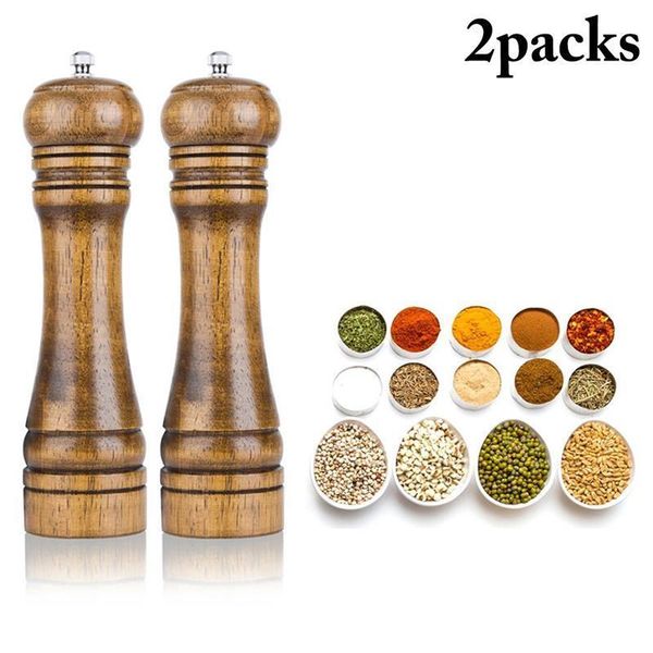 8 inches new manual creative wooden salt and pepper mill tool spice salt and pepper grinder manual grinder kitchen gadgets tools
8 inches new manual creative wooden salt and pepper mill tool spice salt and pepper grinder manual grinder kitchen gadgets tools