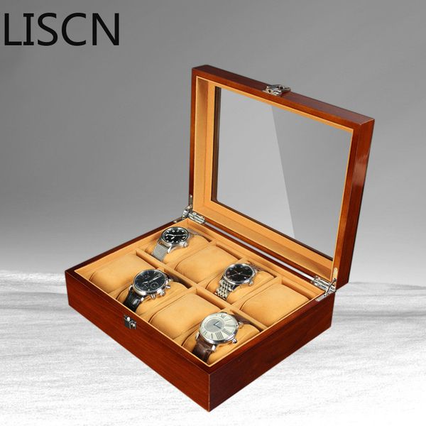 new 8 grid wooden watch box storage case organizer jewelry display high-grad gift retro luxury wrist watch case wood watches box, Black;blue
new 8 grid wooden watch box storage case organizer jewelry display high-grad gift retro luxury wrist watch case wood watches box, Black;blue
