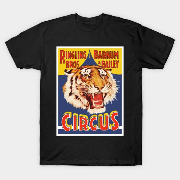 men t-shirt vintage circus poster tshirt women t shirt, White;black
men t-shirt vintage circus poster tshirt women t shirt, White;black