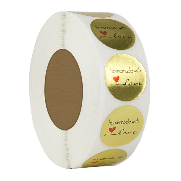 500 piece roll adhesive labels, round love paper stickers for packaging, envelope, gold color
500 piece roll adhesive labels, round love paper stickers for packaging, envelope, gold color