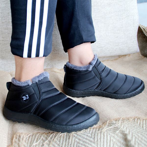 2019 men boots ankle snow boots winter work shoes keep warm fur men footwear outdoor plush shoes, Black
2019 men boots ankle snow boots winter work shoes keep warm fur men footwear outdoor plush shoes, Black