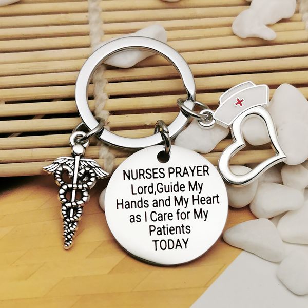 key ring heart charm pendant nurse keychain medical logo nurse cap engrave words nurses prayer lord stainless steel keychain gifts jewelry, Slivery;golden
key ring heart charm pendant nurse keychain medical logo nurse cap engrave words nurses prayer lord stainless steel keychain gifts jewelry, Slivery;golden