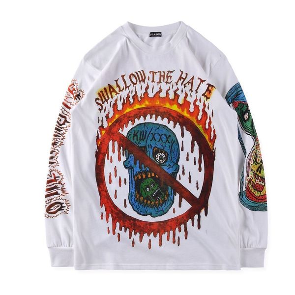kanye fashion t-shirt for men women letter print t shirts long sleeve t shirt the xsq, White;black
kanye fashion t-shirt for men women letter print t shirts long sleeve t shirt the xsq, White;black