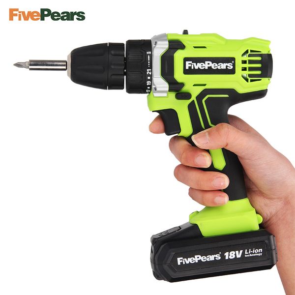 fivepears 18volt max electric screwdriver cordless drill mini wireless power driver dc lithium-ion battery 2-speed 2 batteries
fivepears 18volt max electric screwdriver cordless drill mini wireless power driver dc lithium-ion battery 2-speed 2 batteries