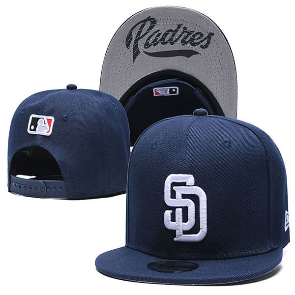 

Регулируемые мужские шапки Fit Padres Бейсболка вышитые SD письмо логотип Сан-Диего Snap