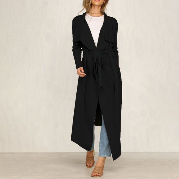 women korean winter long overcoat trench khaki lace-up lapel coat loose plus size outwear long sleeve femme elegant trench 2020, Tan;black
women korean winter long overcoat trench khaki lace-up lapel coat loose plus size outwear long sleeve femme elegant trench 2020, Tan;black