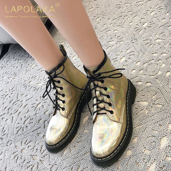 lapolaka genuine cow leather chunky heels ankle boots woman shoes lace up spring autumn shoes women boots, Black
lapolaka genuine cow leather chunky heels ankle boots woman shoes lace up spring autumn shoes women boots, Black