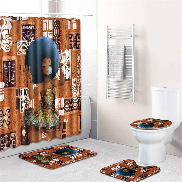 nordic african girl 4pcs flannel bath mat toilet pad set home decor anti-slip toilet carpet waterproof shower curtain set
nordic african girl 4pcs flannel bath mat toilet pad set home decor anti-slip toilet carpet waterproof shower curtain set
