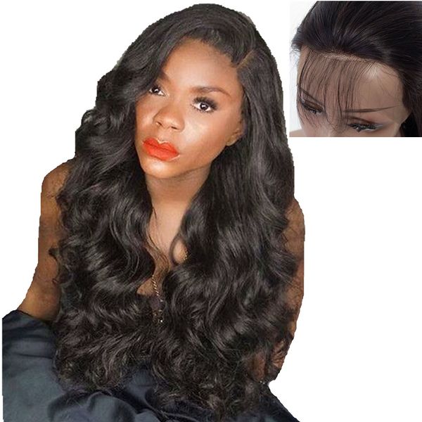 human hair lace wigs in stock natural loose wave full lace wig with baby hair lace front wigs, Black
human hair lace wigs in stock natural loose wave full lace wig with baby hair lace front wigs, Black