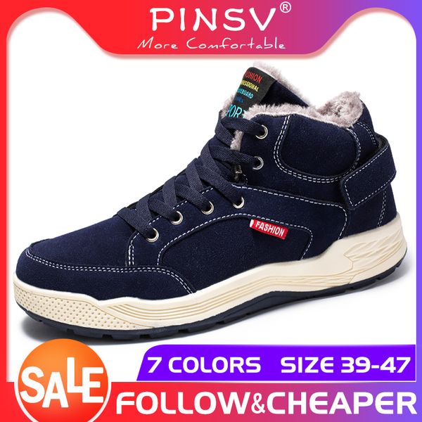 pinsv men's snow boots warm winter high-sneakers outdoor plush lace-up comfortable ankle boots rubber shoes plus sizes 47, Black
pinsv men's snow boots warm winter high-sneakers outdoor plush lace-up comfortable ankle boots rubber shoes plus sizes 47, Black