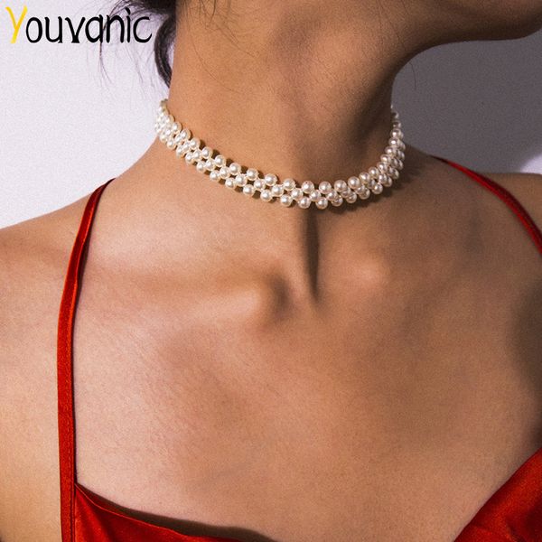 youvanic trendy simulated pearl choker necklace collier fashion jewelry for women bride charm beads chain statement collar 2557, Golden;silver
youvanic trendy simulated pearl choker necklace collier fashion jewelry for women bride charm beads chain statement collar 2557, Golden;silver