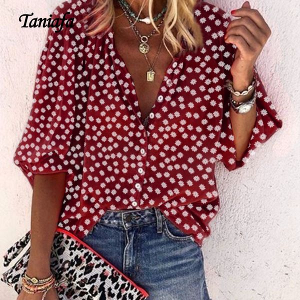women's blouses & shirts taniafa fashion women v neck button long sleeve casual loose floral print plus size s~5xl blouse, White
women's blouses & shirts taniafa fashion women v neck button long sleeve casual loose floral print plus size s~5xl blouse, White