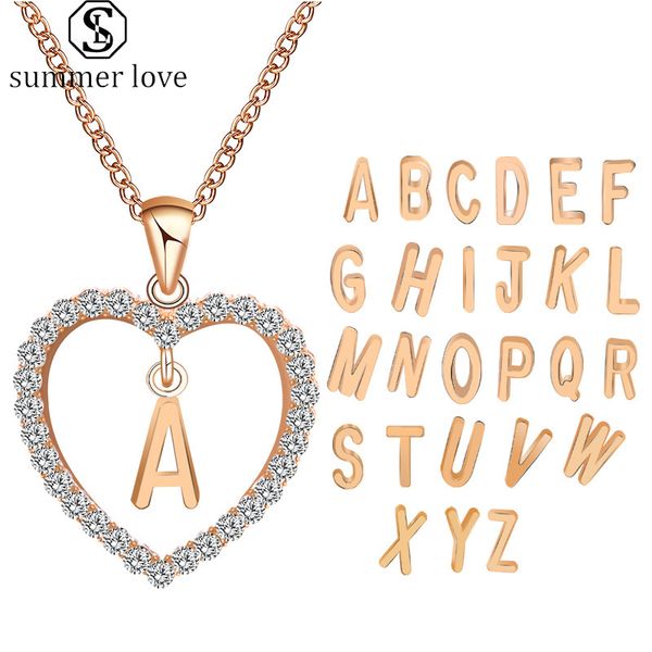 design 26 english letter initial simple gold creative fashion diamond heart letter necklace charm jewelry gift for women girls-y, Silver
design 26 english letter initial simple gold creative fashion diamond heart letter necklace charm jewelry gift for women girls-y, Silver