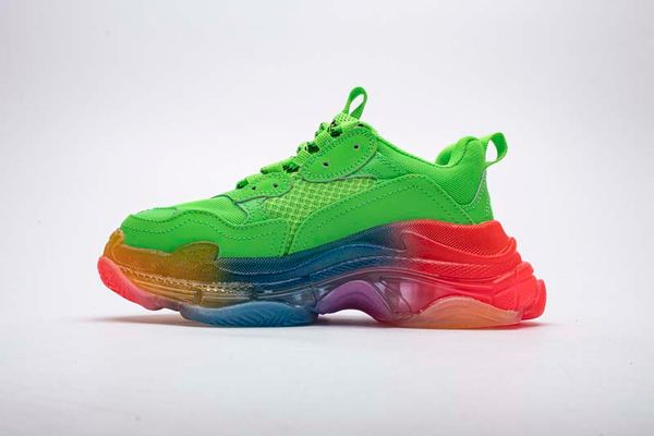 2019 dad shoes paris 17fw triple-s sneakers men/women rainbow color green running shoes cushion shoes szie 35-45
2019 dad shoes paris 17fw triple-s sneakers men/women rainbow color green running shoes cushion shoes szie 35-45