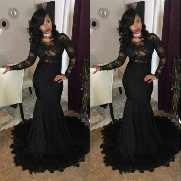 plus size black mermaid prom dresses long sleeves lace applique african evening gowns zipper back vestidos de festa sd3341
plus size black mermaid prom dresses long sleeves lace applique african evening gowns zipper back vestidos de festa sd3341