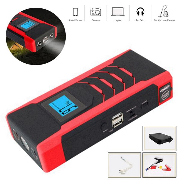 multifunction jump starter power bank 89800mah 12v 2usb 800a portable car battery petrol diesel charger starting devices
multifunction jump starter power bank 89800mah 12v 2usb 800a portable car battery petrol diesel charger starting devices