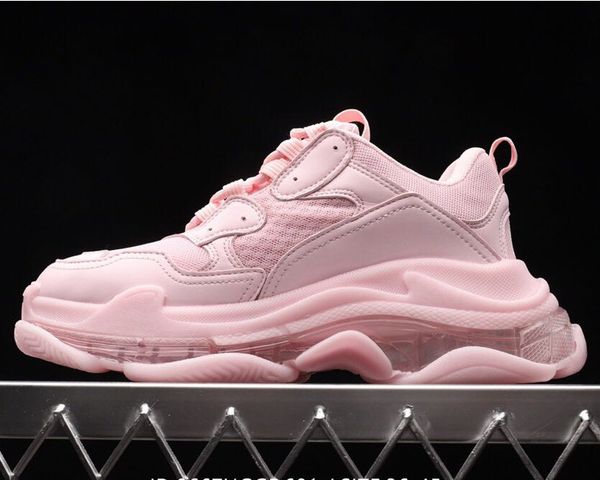 2019 new luxury triple s designer low pink dad combination sole men's and women's fashion casual shoes, Black
2019 new luxury triple s designer low pink dad combination sole men's and women's fashion casual shoes, Black