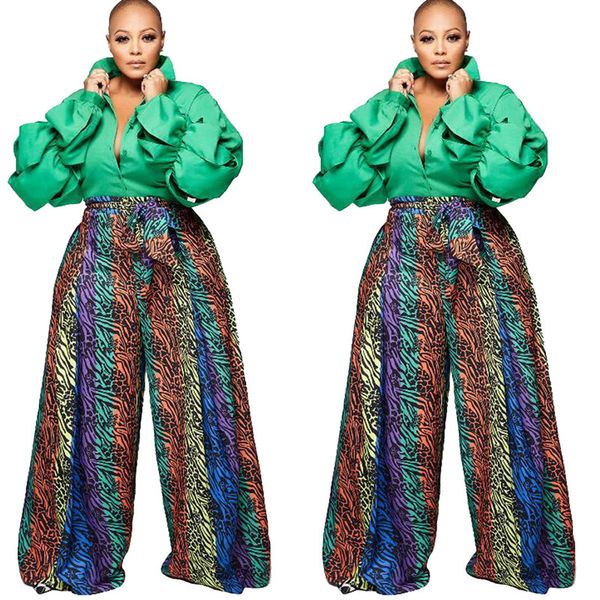 fashion women high waist print wide leg pants lady autumn winter long pant female club trousers for women, Black;white
fashion women high waist print wide leg pants lady autumn winter long pant female club trousers for women, Black;white