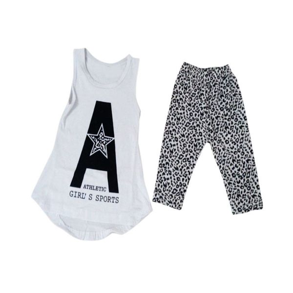 2-7y toddler sets newborn suits girls vest t-shirt child leopard pants outfits 2pcs, White
2-7y toddler sets newborn suits girls vest t-shirt child leopard pants outfits 2pcs, White