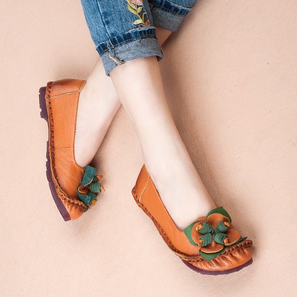 gktinoo fashion flower design round toe solid color flat shoes vintage genuine leather women flats handmade women's shoes, Black
gktinoo fashion flower design round toe solid color flat shoes vintage genuine leather women flats handmade women's shoes, Black