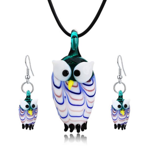 owl glass jewelry set drop earrings pendent necklace for party christmas gifts for women costume jewelry accessories, Silver
owl glass jewelry set drop earrings pendent necklace for party christmas gifts for women costume jewelry accessories, Silver