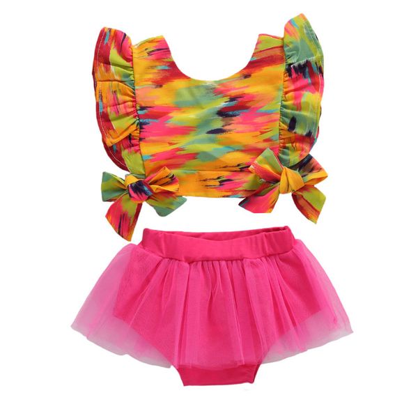 infant girl fashion summer clothes 2pcs colorful ruffle trim sleeve bowknot crop tank + mesh shorts sets, White
infant girl fashion summer clothes 2pcs colorful ruffle trim sleeve bowknot crop tank + mesh shorts sets, White