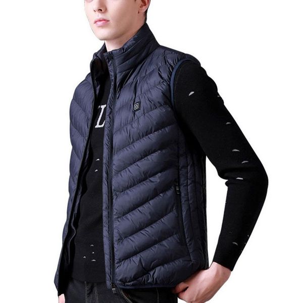 vest casual solid autumn side cotton men and vest charging winter intelligent pockets heating down warm zipper, Black;white
vest casual solid autumn side cotton men and vest charging winter intelligent pockets heating down warm zipper, Black;white