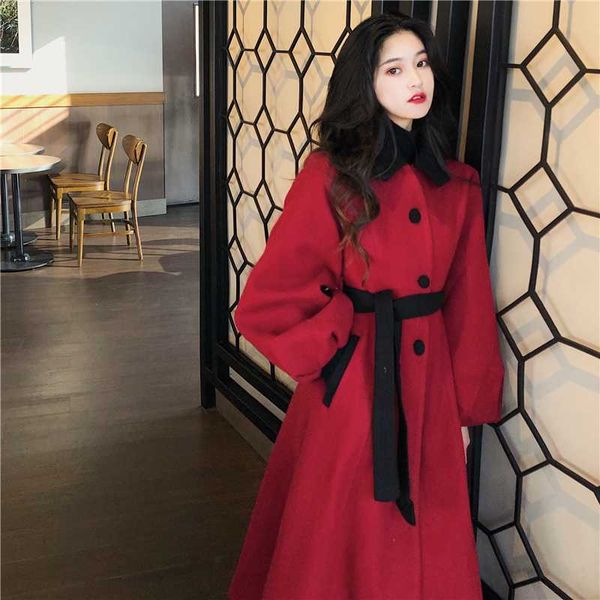 привет девушка осень vintage long wool бленды женщины длинные рукава фонарь пояса воротник отложной верхняя одежда сыпучие элегантные пальто, Black
привет девушка осень vintage long wool бленды женщины длинные рукава фонарь пояса воротник отложной верхняя одежда сыпучие элегантные пальто, Black