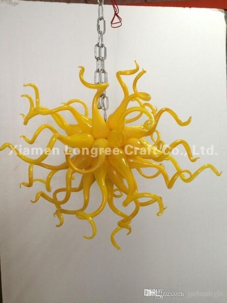yellow colored blown glass hanging led chandelier light custom made modern art decor home designed glass pendant lamps
yellow colored blown glass hanging led chandelier light custom made modern art decor home designed glass pendant lamps