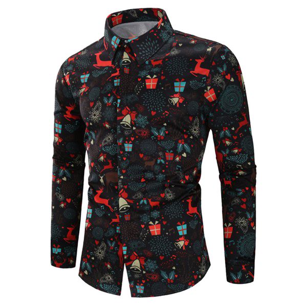 men christmas shirt casual santa print festival costume mens shirts slim fit long sleeve d91007, White;black
men christmas shirt casual santa print festival costume mens shirts slim fit long sleeve d91007, White;black