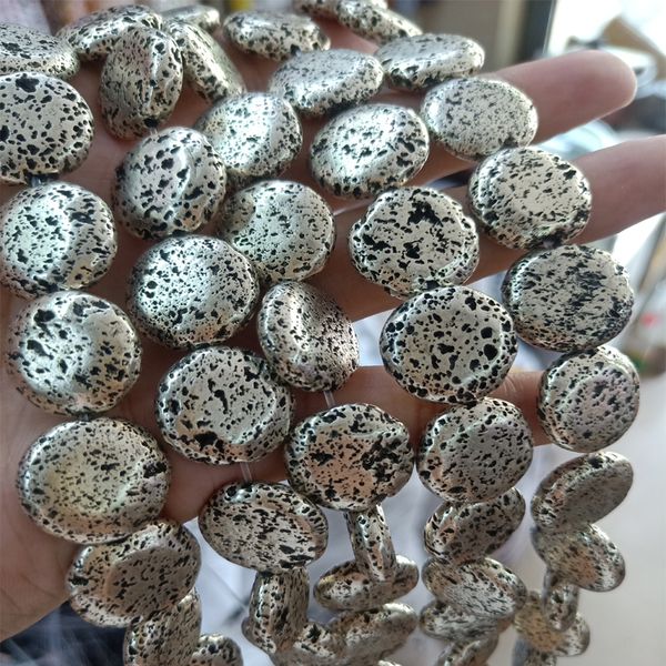 18mm plating antique silver natural lava stone beads for jewelry making round flat loose volcanic rocks stone bead thick 6mm diy
18mm plating antique silver natural lava stone beads for jewelry making round flat loose volcanic rocks stone bead thick 6mm diy