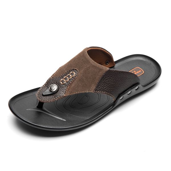 summer men slippers outdoor wear casual genuine leather flip flops cowhide beach slippers men shoes beach, Black
summer men slippers outdoor wear casual genuine leather flip flops cowhide beach slippers men shoes beach, Black