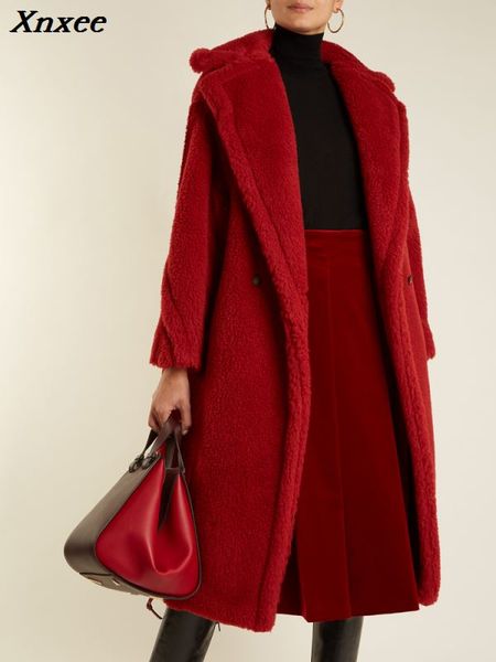 xnxee winter women warm long outwerwear 2019 faux lambswool long sleeve lapel collar loose thick female woollen coat xnxee, Black
xnxee winter women warm long outwerwear 2019 faux lambswool long sleeve lapel collar loose thick female woollen coat xnxee, Black