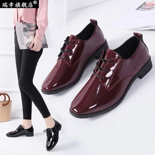 small leather shoes british style flat casual shoes 2020 spring new women's korean fashion wild british single, Black
small leather shoes british style flat casual shoes 2020 spring new women's korean fashion wild british single, Black