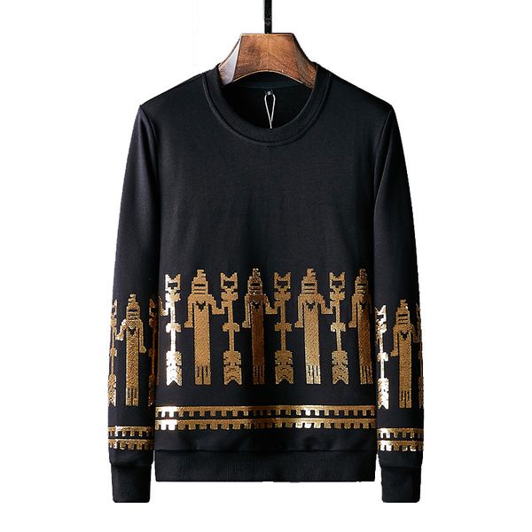 2019 new casual gold sequins round neck pullover long sleeve sweatshirt popular brand hoodie men's hoodies autumn size m-3xl, Black
2019 new casual gold sequins round neck pullover long sleeve sweatshirt popular brand hoodie men's hoodies autumn size m-3xl, Black