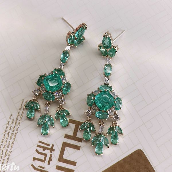 fashion long cz green tassel drop earring for women wedding gift, Golden
fashion long cz green tassel drop earring for women wedding gift, Golden
