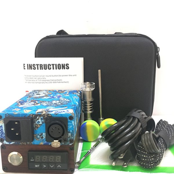 Портативный Titanium enail Electric мазок гвоздя PID контроль температуры E D Nail Dnail комплект воска испарителей 16 / 20мм нефтяной вышке стеклянные бонги DHL
Портативный Titanium enail Electric мазок гвоздя PID контроль температуры E D Nail Dnail комплект воска испарителей 16 / 20мм нефтяной вышке стеклянные бонги DHL