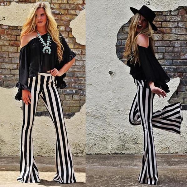 striped wide leg pant for women elastic high waist large size long trouser autumn female 2020 fashion flare pants clothes, Black;white
striped wide leg pant for women elastic high waist large size long trouser autumn female 2020 fashion flare pants clothes, Black;white