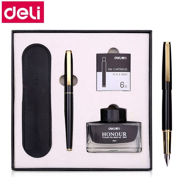 deli 33508# fountain pen gift set 0.5mm f head student business matel pen gift box, great for teacher student friends
deli 33508# fountain pen gift set 0.5mm f head student business matel pen gift box, great for teacher student friends