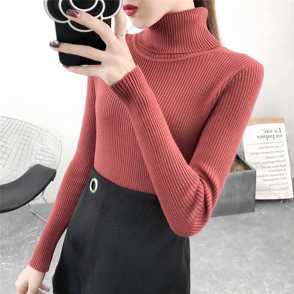 turtleneck sweater autumn winter sweater women long sleeve pullover turtleneck knitting basic women sueter mujer, White;black
turtleneck sweater autumn winter sweater women long sleeve pullover turtleneck knitting basic women sueter mujer, White;black