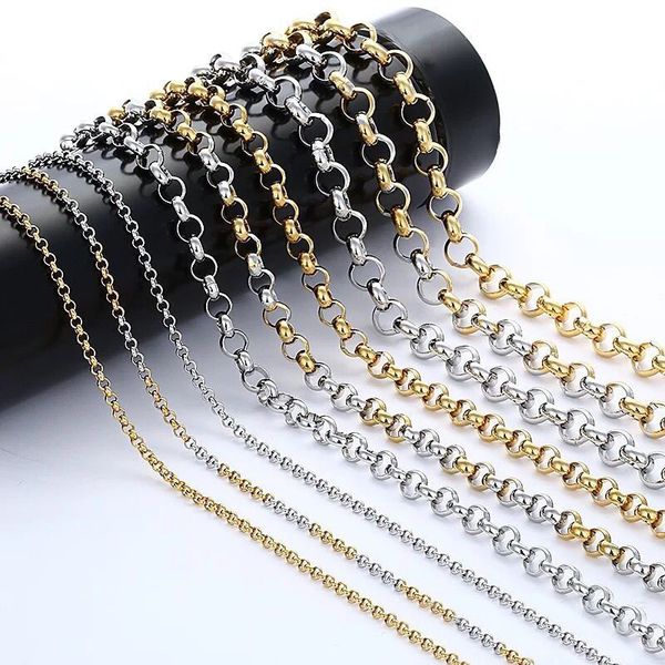 mxgxfam titanium steel round circle chain necklaces fashion jewelry for men 55 cm gold / white gold / 2 color 3 mm - 11 mm, Silver
mxgxfam titanium steel round circle chain necklaces fashion jewelry for men 55 cm gold / white gold / 2 color 3 mm - 11 mm, Silver